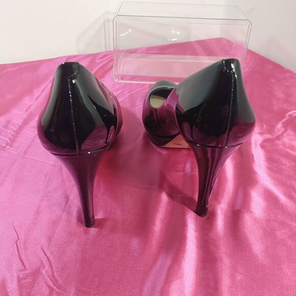 Vince Camuto Womens SZ 6.5M Zella Pump High Heel Black Patent Dress Shoe Classic - Picture 5 of 9